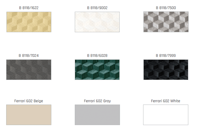 COLOR FABRIC PATTERN OF THE PVC COVERING